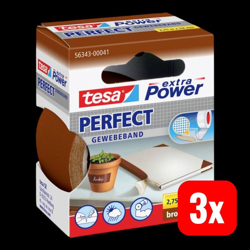 Tesa Gewebeklebeband extra Power Perfect 56343-00041-03 2,75m x 38mm braun 1 St. - 4042448044297