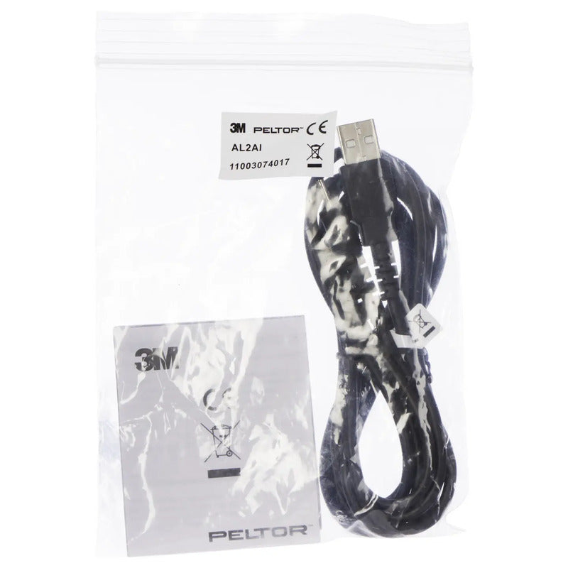 3M Peltor Ladekabel AL2AI/SP schwarz robust für Gehörschutz-Headset Kabel - 4054596806375