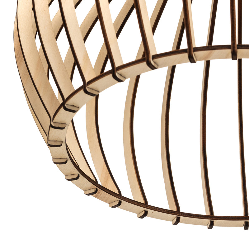 Euluna Deckenleuchte Barrel LED Lampe Holz schwarz dimmbar rustikal Ø38cm - 5907623620590
