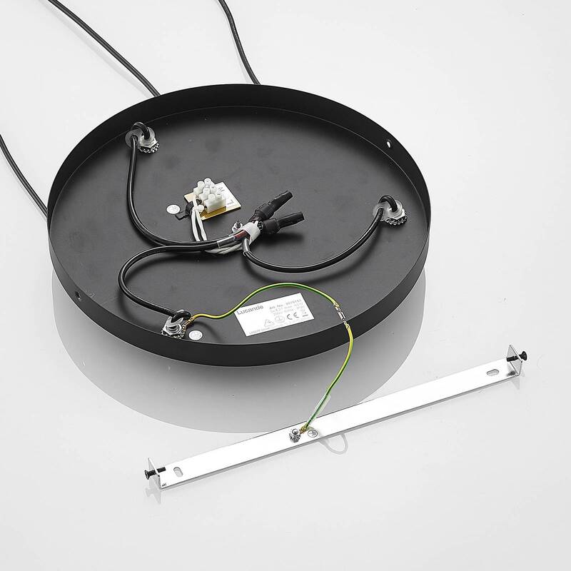 Lucande Naoh Hängeleuchte Rondell Hängelampe Lampe Leuchte 3-flg. E27 schwarz151 - 4251911709681