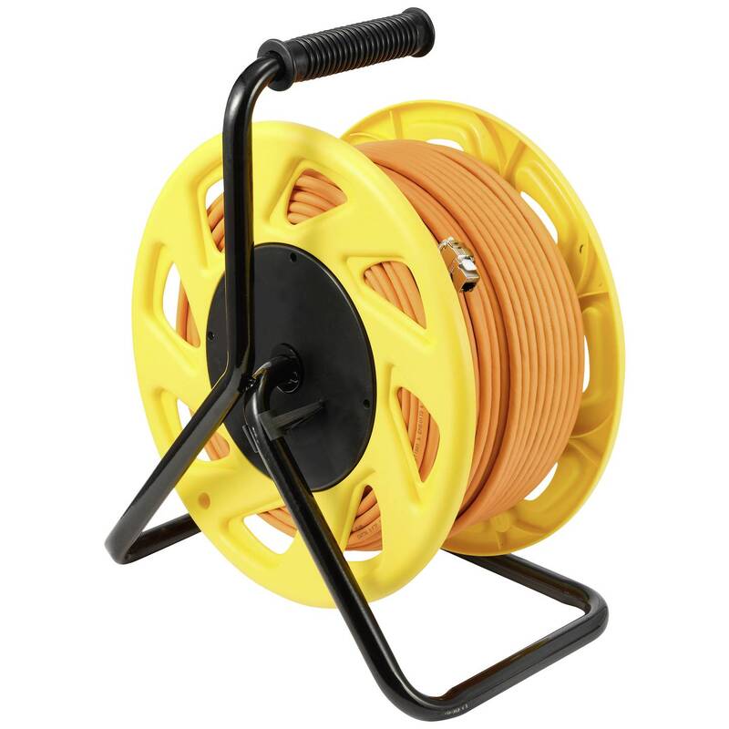 Renkforce Netzwerk Kabeltrommel RJ45 CAT 7a S/FTP 50m orange rund flexibel - 4064161019093