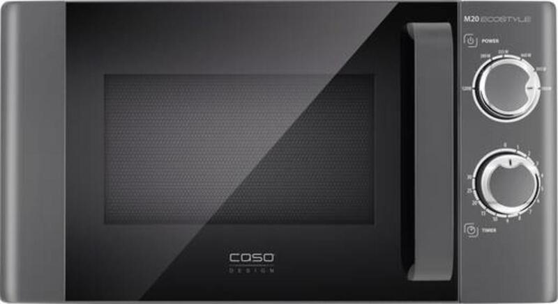 Caso M20 ECOSTYLE Mikrowelle 20 Liter 700 Watt Glasdrehteller Ø 24,5 cm schwarz - 4038437033076