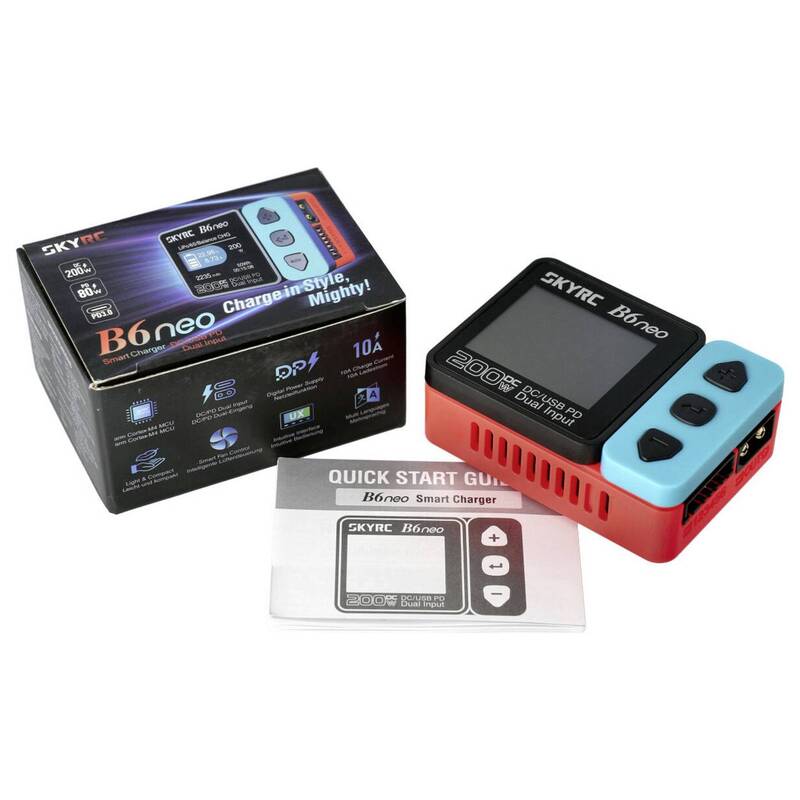 SKYRC Modellbau-Ladegerät B6neo 10A LiPo NiMH Bleiakku 200W Ladegerät rot-blau - 6930460008008