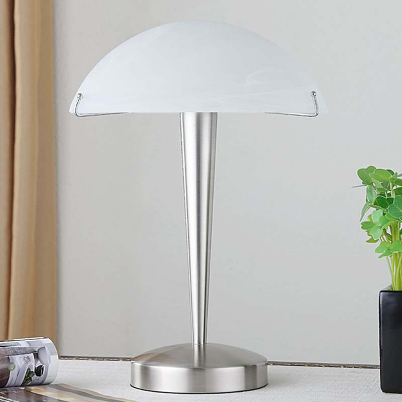 Lindby Tischlampe Viola mit Touchschalter nickel matt Schreibtischleuchte E14 - 4251096516838