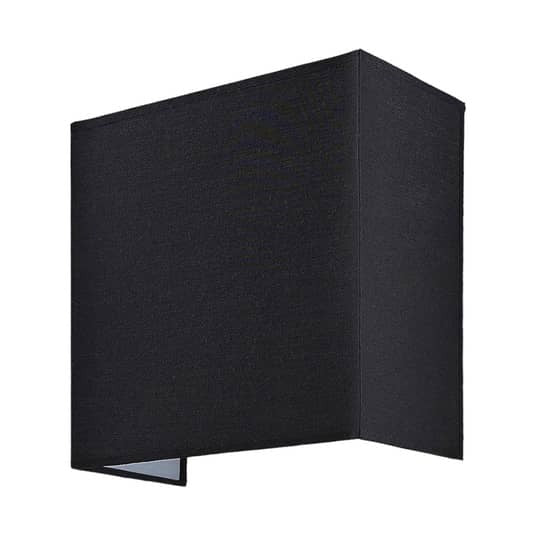 Lindby Stoff-Wandleuchte Adea 25 cm quadratisch schwarz Wandleuchte Lampe Leu649 - 4251096545692