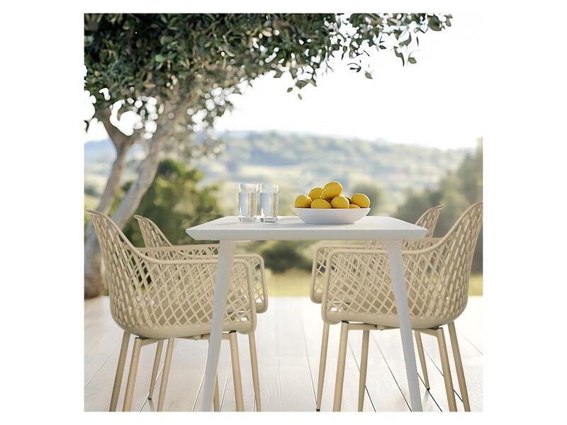 hjh LIVING Stuhl Gartenstuhl BEGIO L Outdoorstuhl Kunststoff Beige SIEHE TEXT - 4064323107200