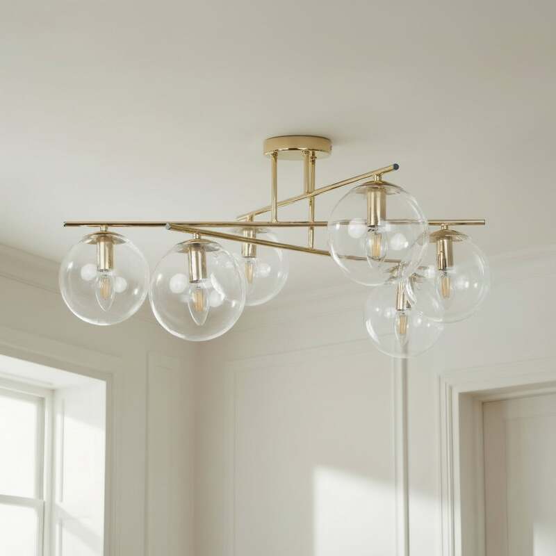 Deckenleuchte Zoe 6-flammig LED goldfarben dimmbar Lampe Leuchte 72x72cm - 5905563003152