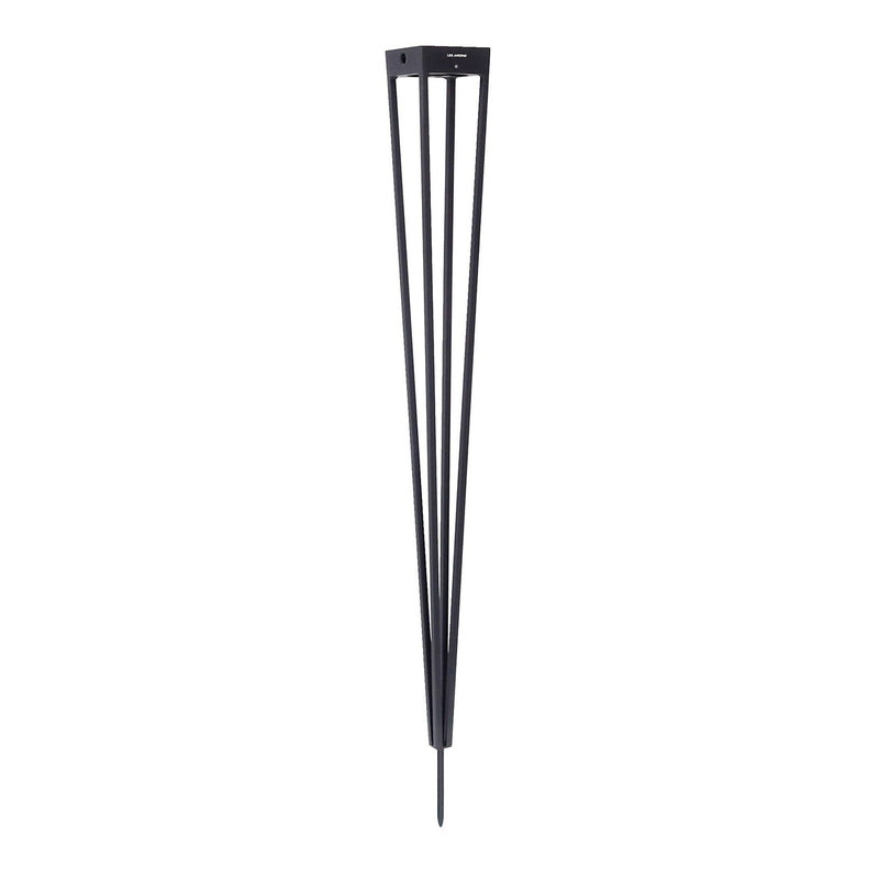 Les Jardins LED-Solarfackel Tinka Gartenlampe grau dimmbar 90cm Erdspieß 300lm - 3561619045532
