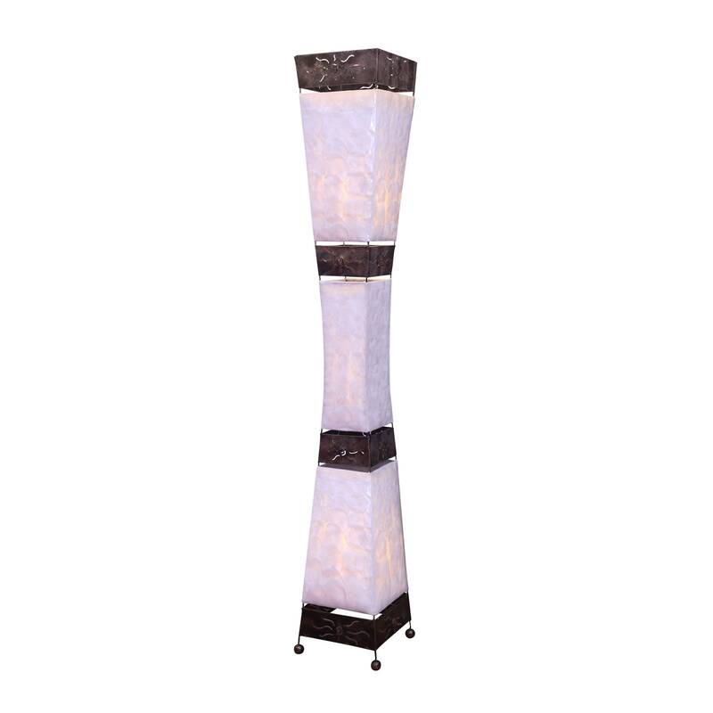 Woru Adrian Floor Lamp, Capiz Shells, Height 150 Cm - 4250323844065