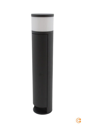 B-Ware Deko-Light Steckdosensäule Energiesäule LED Leuchte dunkelgrau Aluminium IP44