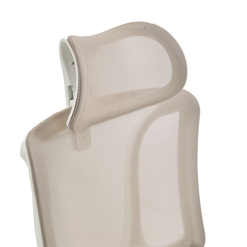 MyBuero Bürostuhl Schreibtischstuhl ERGOMY W Netzstoff Stoff Armlehnen Beige - 4064323130000