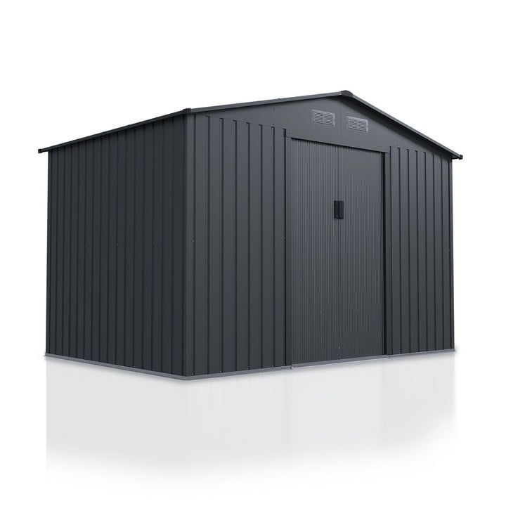 Gerätehaus Metall Geräteschuppen aus verzinktem Stahl mit Fundamentrahmen - 4262437186528