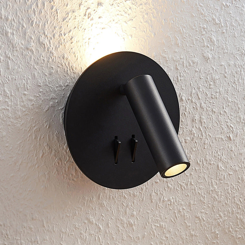 Lucande Wandleuchte Magya LED Wandlampe Strahler dimmbar schwarz Ø14cm 600Lumen - 4251096570212