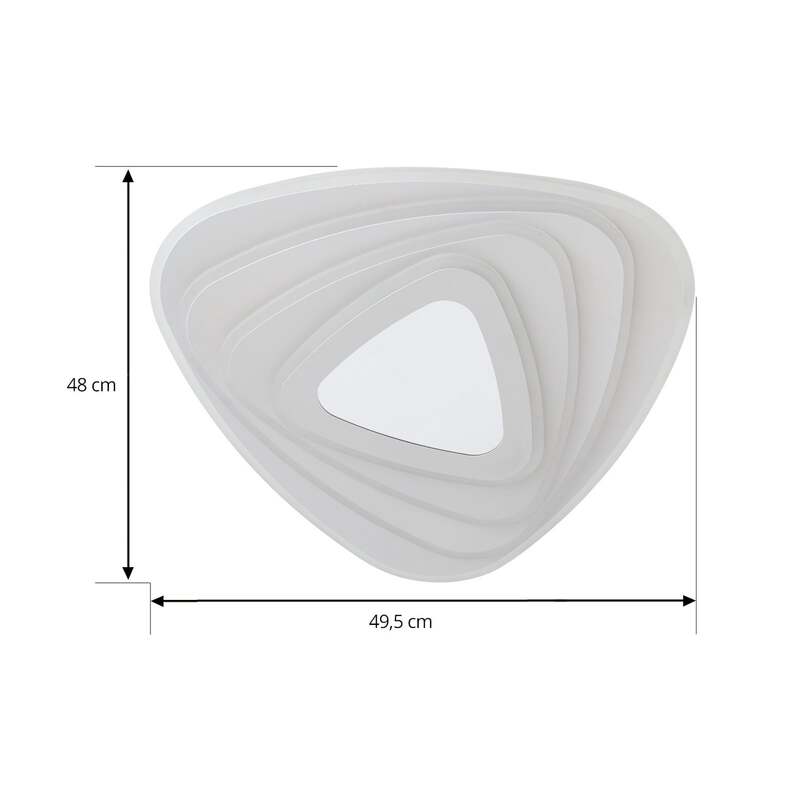 Lindby Deckenleuchte Deckenlampe LED Rebeka weiß Fernbedienung CCT dimmbar - 4251911792447