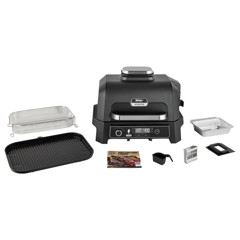 Ninja Woodfire Pro XL Elektrogrill Schwarz Edelstahl 1700W mit Thermometer - 0622356281058