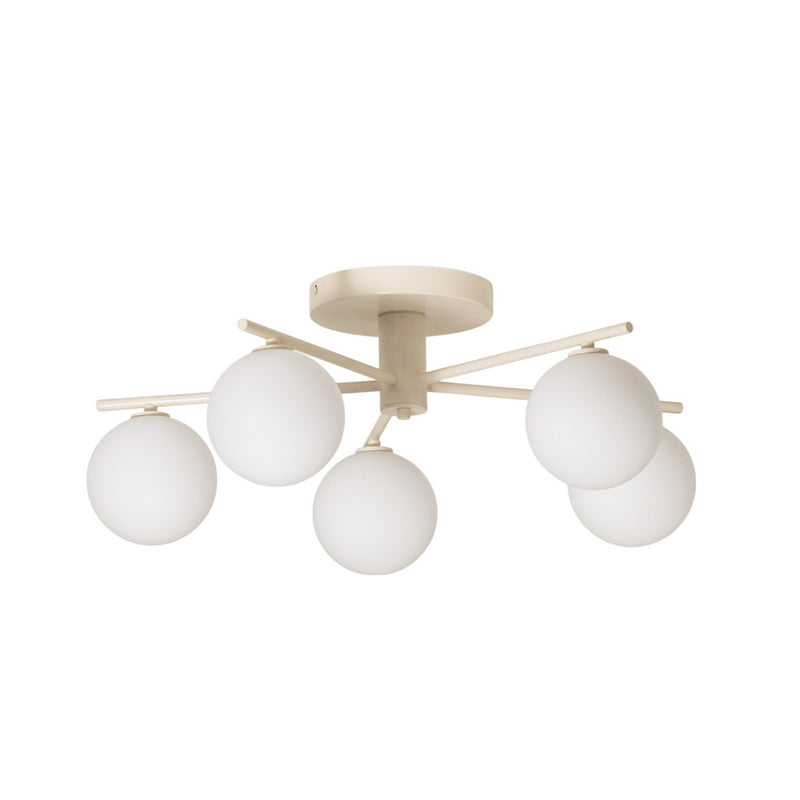 Jupiter Deckenleuchte Lampe Prato LED Hängelampe dimmbar sand 5-flammig Ø66cm - 5905962020781