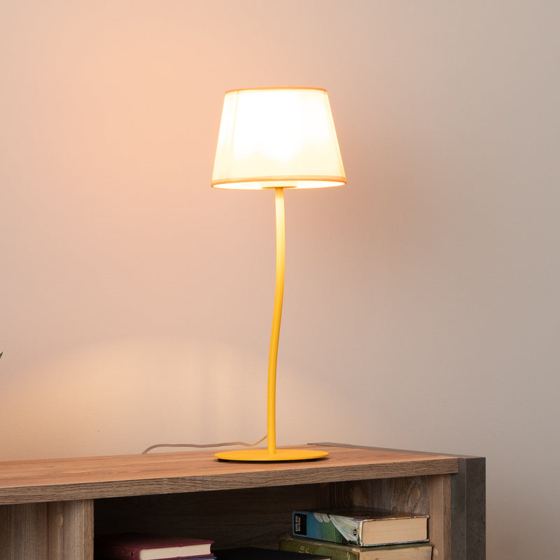 TK Lighting Tischlampe Nicola LED Leuchte Tischleuchte gelb 37cm Höhe 20cm Licht - 5901780566418