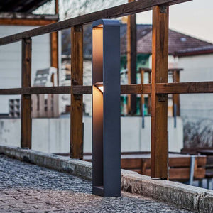 B-Ware Lindby Wegeleuchte Gartenleuchte Darko LED Pollerleuchte dunkelgrau 100cm IP54