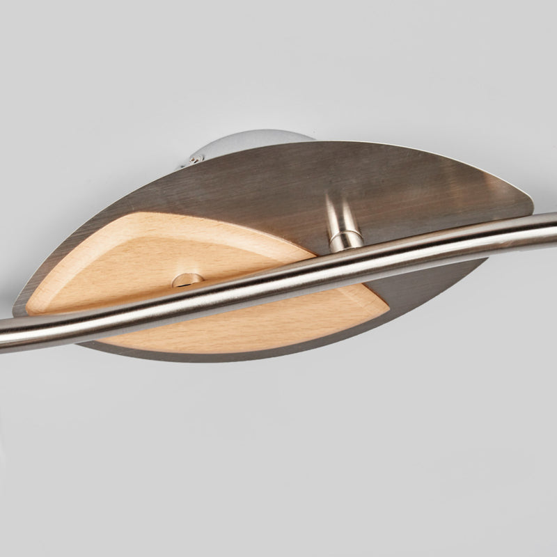 Lindby Deckenleuchte Hängeleuchte Marena LED Lampe 4-flg dimmbar nickel holz - 4251096510102