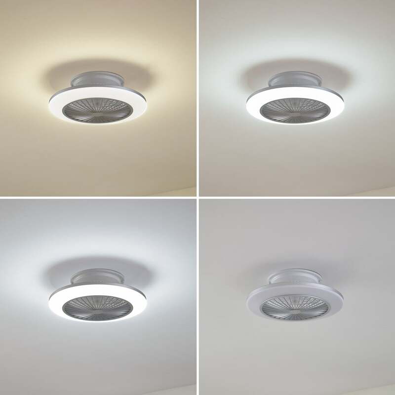 Lindby Deckenventilator Ventilator LED Mamuti silber Fernbedienung Lichtfarbe 55 - 4251911780161