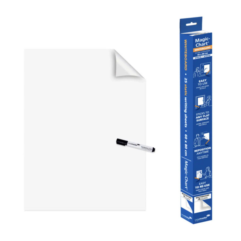 Legamaster Whiteboard-Folien Whiteboard Chart Magic-Chart B x H 600 x 800mm Weiß - 8713797095181