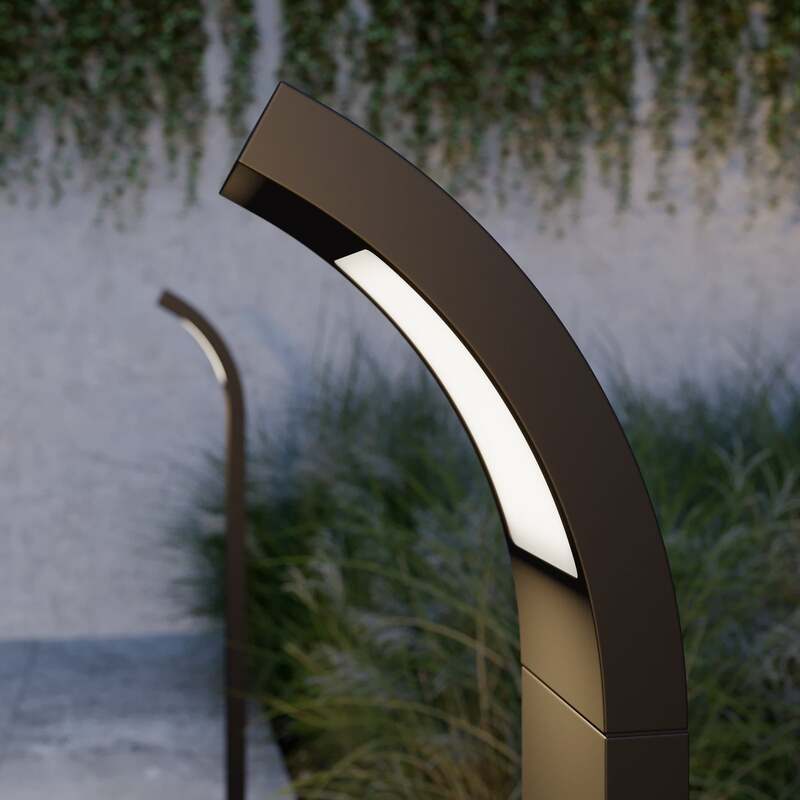 Lucande Wegelampe Außenleuchte LED Gartenleuchte grafitgrau Aluminium IP54 - 4251096538458