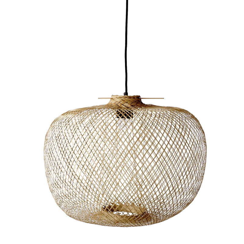 Bloomingville Bambus Pendelleuchte Deckenlampe Hängeleuchte Geflochten 1-flammig - 5711173046041
