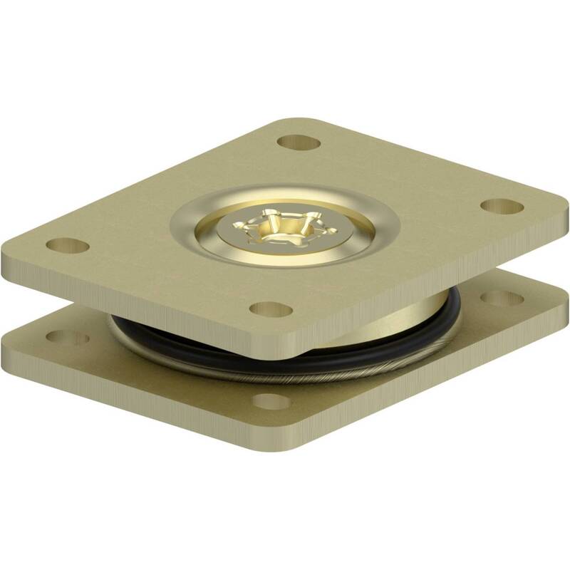 Blickle Schwerlast-Drehkranz DK-LS-3 robustes Kugellager 1 Stück gelb 140x110mm - 4047526368500