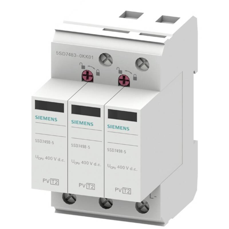 Siemens Überspannungsableiter Blitzschutz T2 PV Gleichstrom 600 V 40 kA 2 STÜCK - 4047624352814