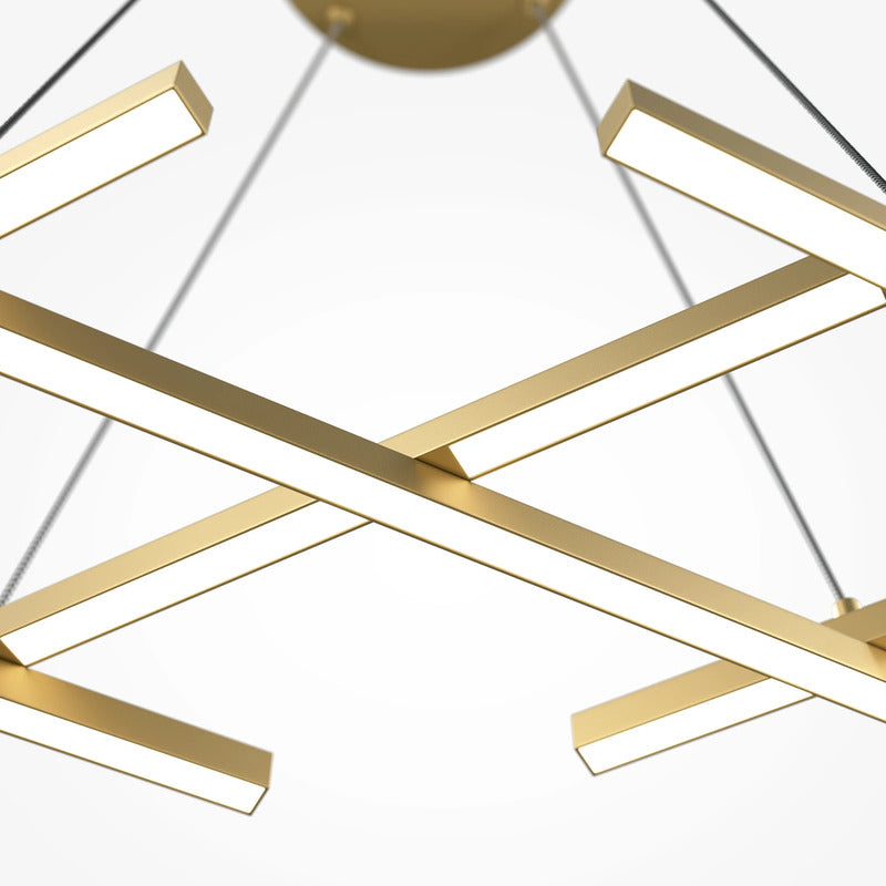 Maytoni LED Hängeleuchte Pendelleuchte Halo messing weiß Aluminium dimmbar - 4099776065067