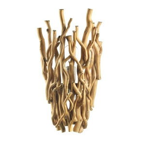 B-Ware Euluna Wandleuchte Agar Schirm aus Holz Wandlampe Holzleuchte Holzlampe Leuchte