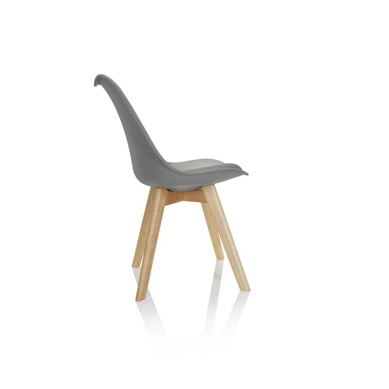 hjh OFFICE Besucherstuhl Schalenstuhl SCANDI Esszimmerstuhl Kunststoff grau 4er - 4064323007142