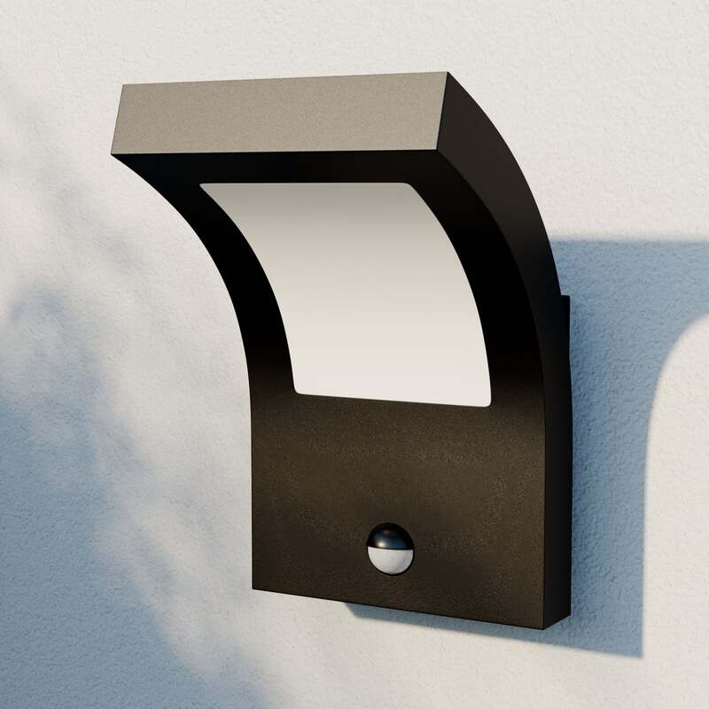 Arcchio Außenleuchte Wandlampe LED Außenbeleuchtung Bewegungsmelder grafitgrau - 4251096566369