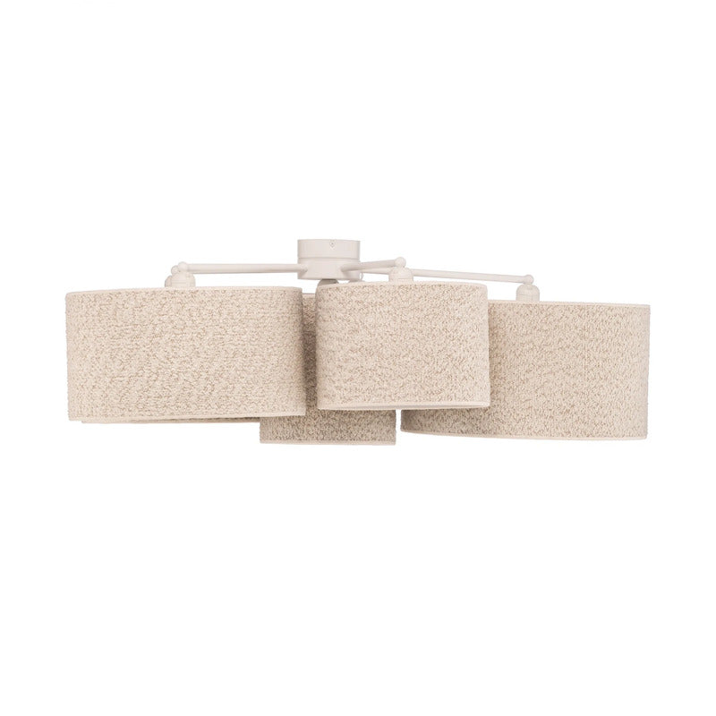 Euluna Deckenleuchte Boucle 6-flammig LED Lampe dimmbar ecru Ø100cm 35cm Höhe - 5905317600644