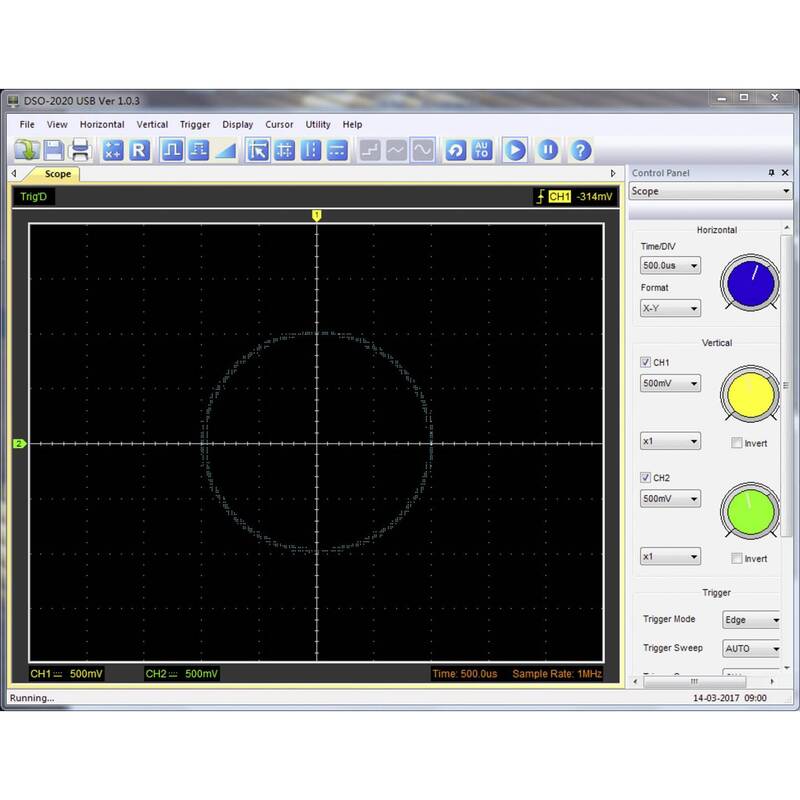 Voltcraft USB-Oszilloskop DSO-2020 20 MHz 2-Kanal 48 MSa/s 1 Mpts 8 Bit DSO - 4016138790269