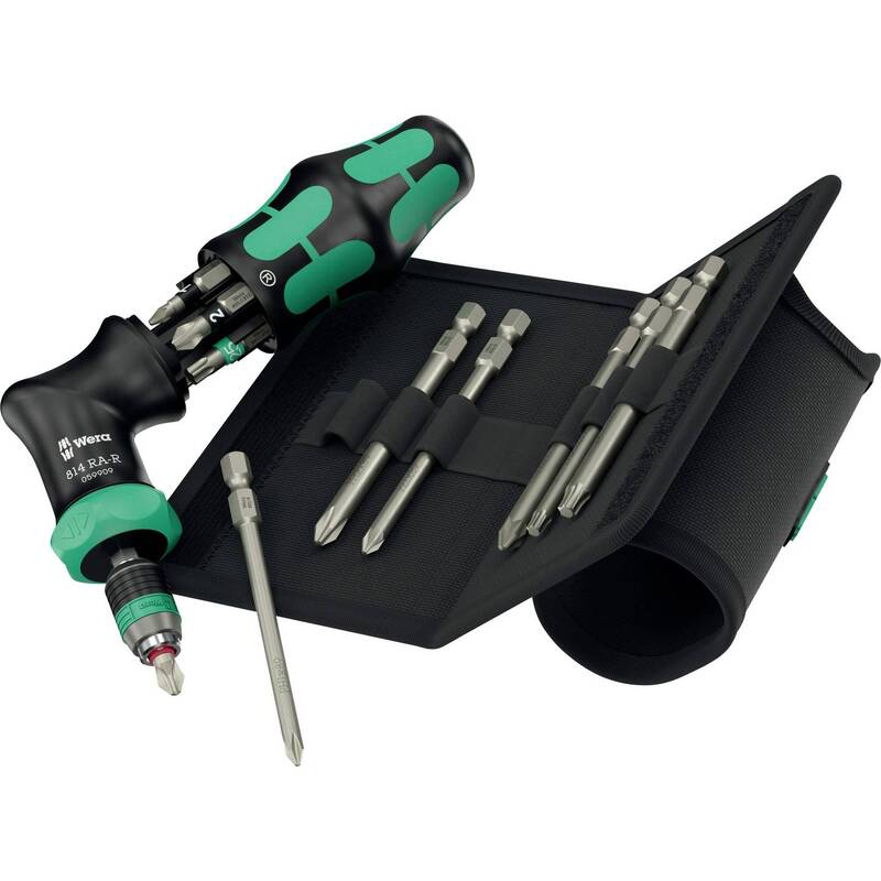 Wera Schraubendreher Bit Set Ratsche Pistolengriff Magazin Werkzeugstahl 150 mm - 4013288234094