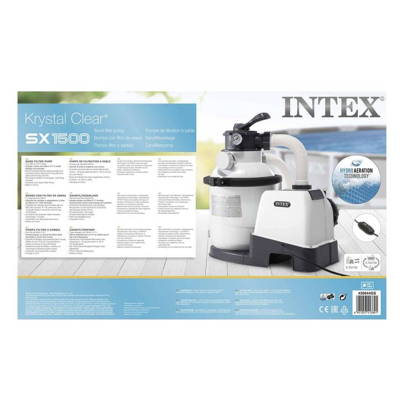 Intex Sandfilteranlage SX1500 4,5 m³/h Poolpumpe Filterpumpe mit Zeitschaltuhr - 6941057413891