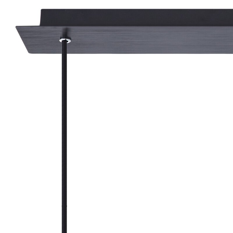 Lucande Hängeleuchte Pendelleuchte Eirian Glas 3-flammig schwarz 90 cm Lampe119 - 4251911775778