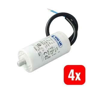 B-Ware COMAR Motorbetriebskondensator 4µF 450V AC Kunststoff Ø25mm M8 Toleranz 5%
