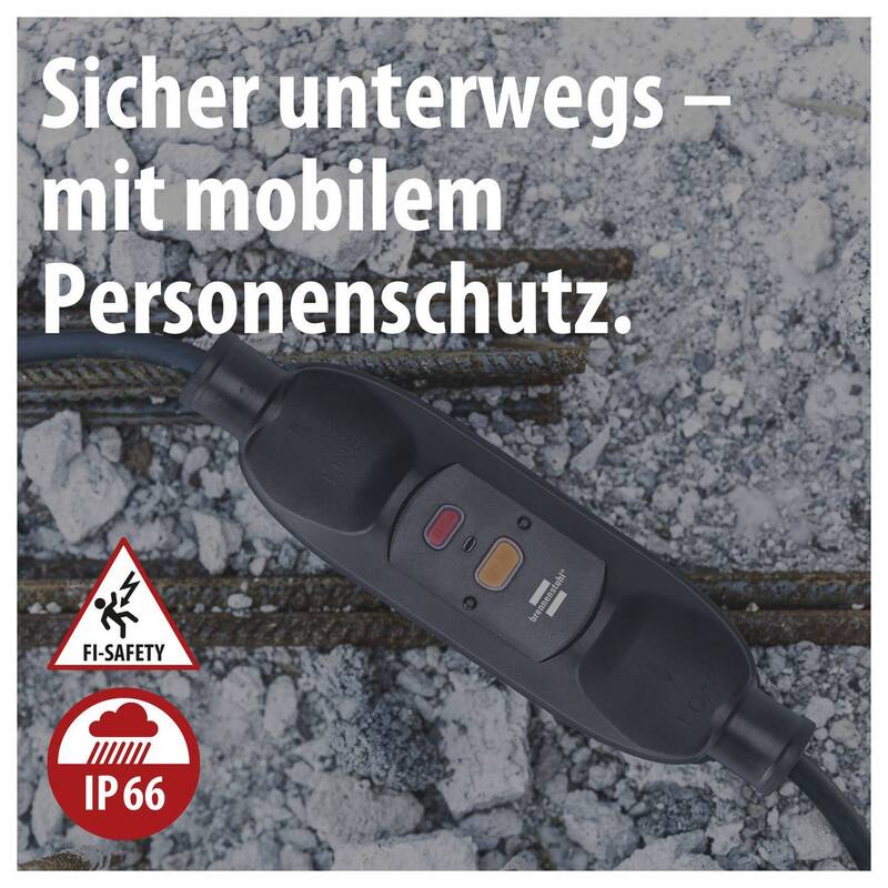 Brennenstuhl Personenschutzschalter Schutzschalter PRCD Zwischenstecker IP66 - 4007123688920