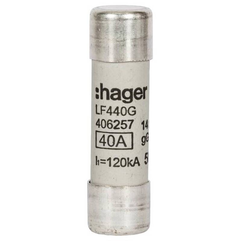 Hager Sicherungseinsatz Feinsicherung gG 14x51mm LF440G 40A Weiß 90 STÜCK - 3250614062575