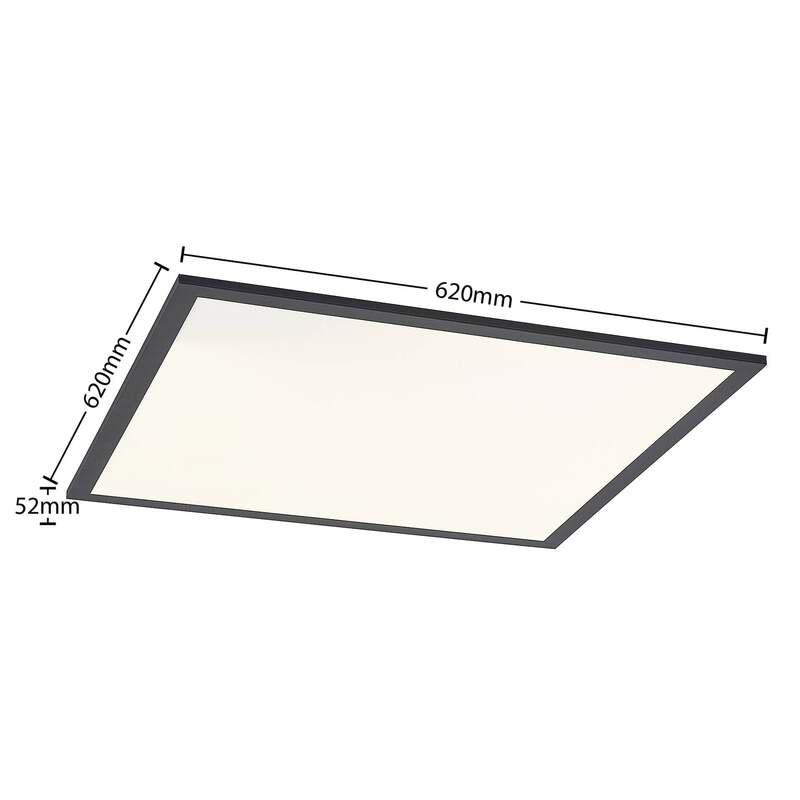 Lindby LED Deckenlampe Deckenleuchte Nelios Lampe Leuchte schwarz 62x62cm - 4251911738513