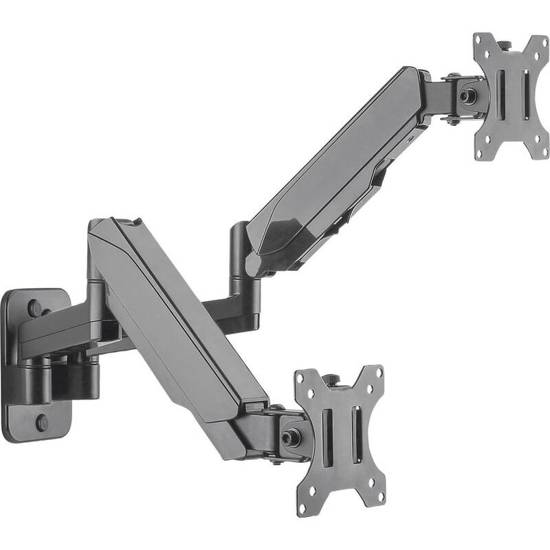 Manhattan Monitor-Wandhalterung drehbar für 2 Displays 17-32 Zoll schwarz - 0766623461627