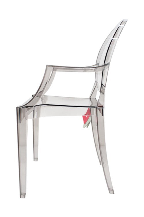 Kartell Louis Armlehnstuhl rauchgrau transparent Designerstuhl Stuhl Küchenstuhl - 8058967311884