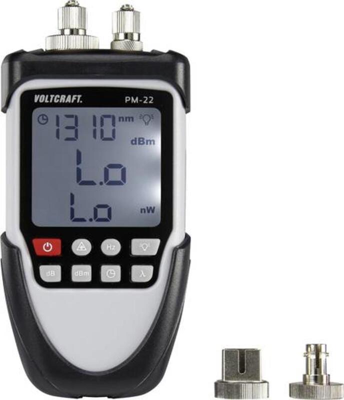 Voltcraft PM-22 LWL-Leistungsmesser Glasfaser-Prüfgerät Kabeltester Kabel-Tester - 4016138994575