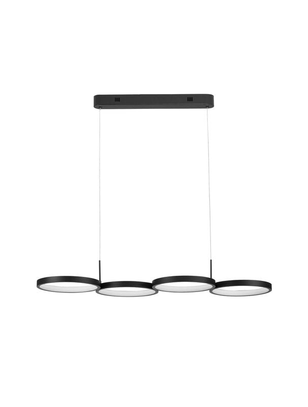 Nova Luce Pendelleuchte Hängelampe MAGNUS LED Schwarz Warmweiß dimmbar 84 cm 283 - 5212017433183