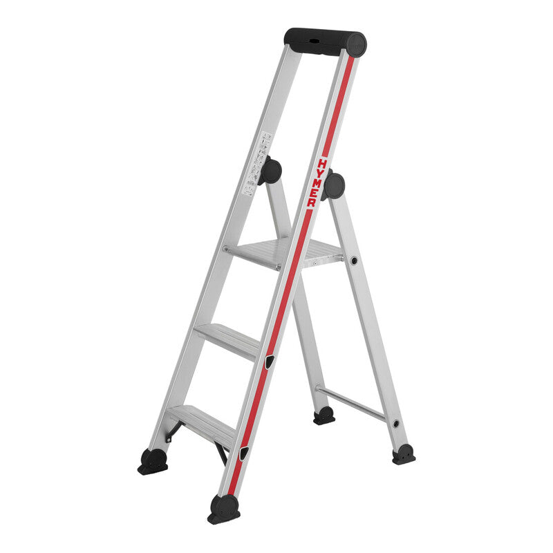 Hymer Stufenleiter Aluminium 3 Stufen Plattform Leiter ergonomisch stabil 1370mm - 4019502339477