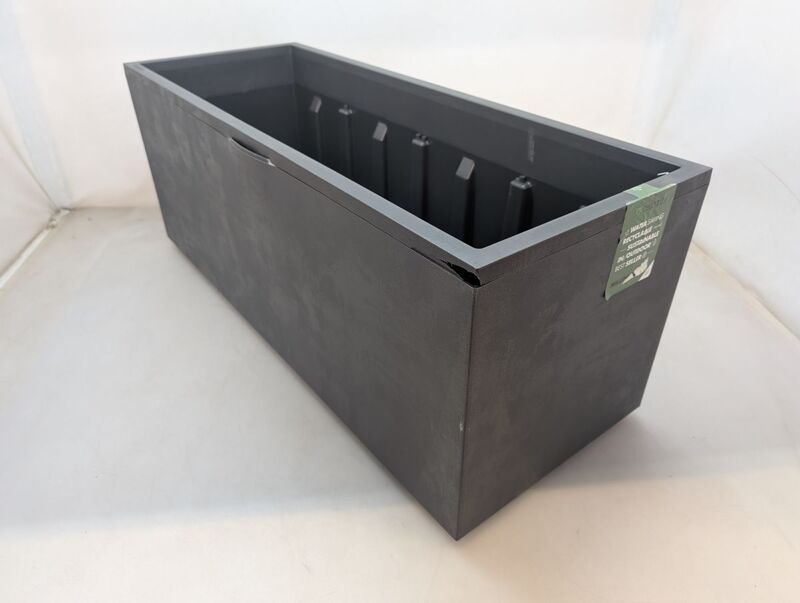 Deroma Pflanzkasten Hochbeet Millennium 39x99,3cm Anthrazit mit 8 Rädern - 0191942097446
