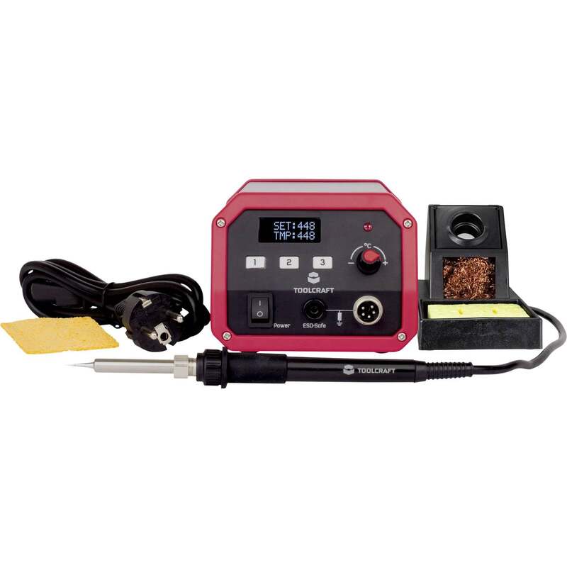Toolcraft Lötstation Lötkolben digital 100W 150-450°C Heizgerät inkl. Lötspitze - 4016139199092