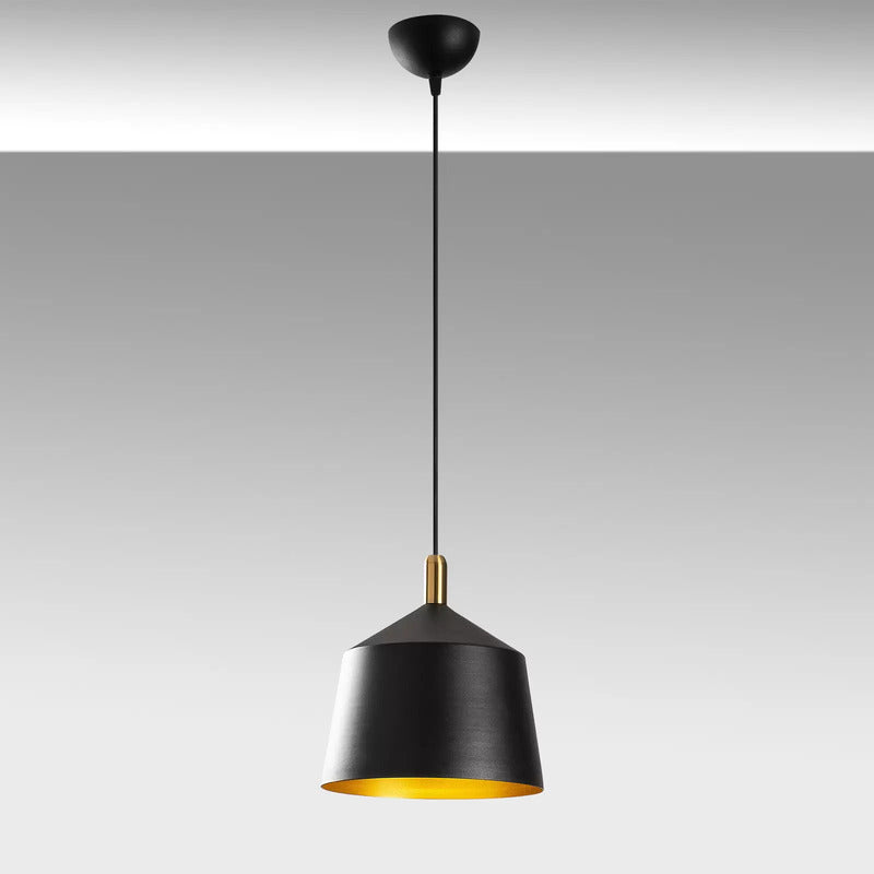 Hängeleuchte Saglam 3720 1-flg. Ø25cm schwarz/gold Deckenleuchte Hängelampe - 10023693